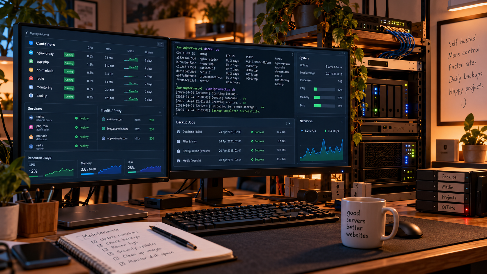 Docker hosting en configuratie